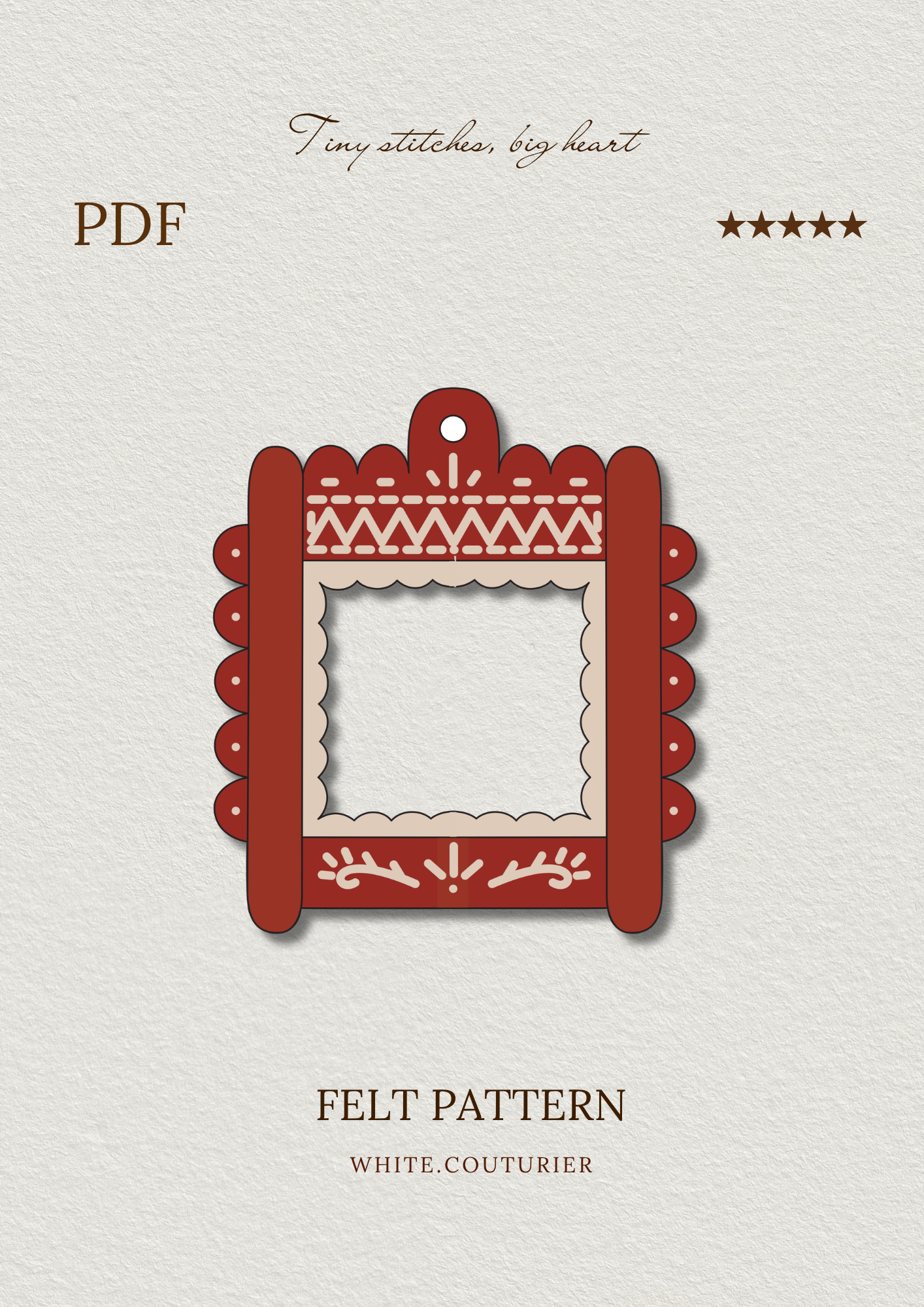 Felt Folk Art Frame