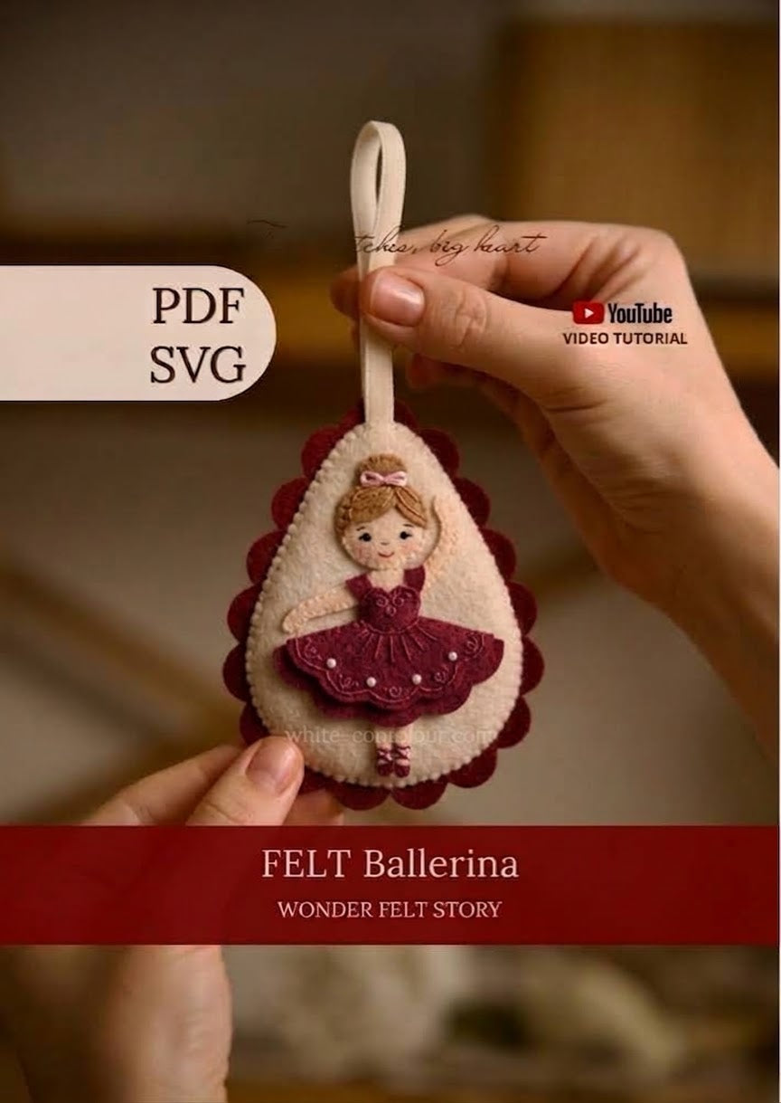Ballerina Felt Christmas Ornament Patterns