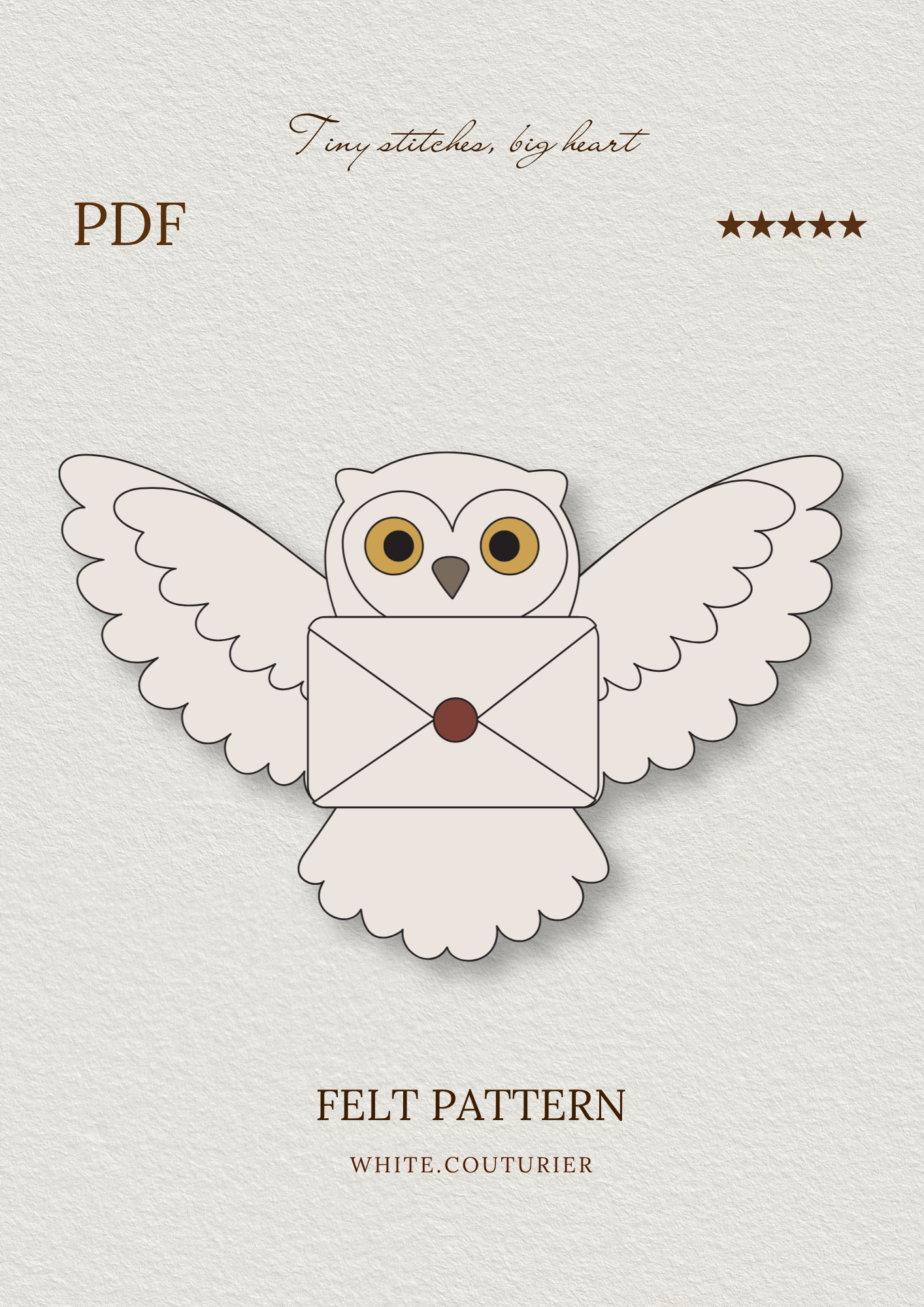 Owl Felt Pattern