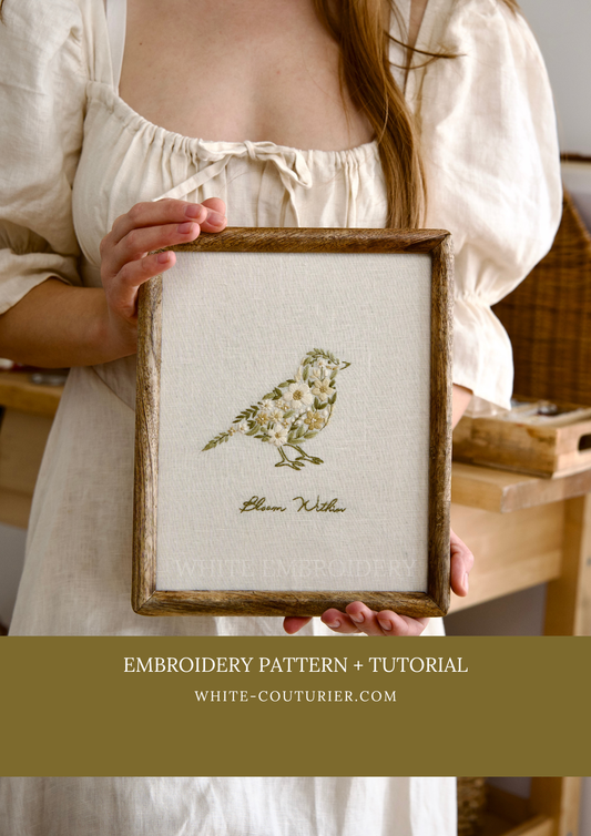 Robin Hand Embroidery Pattern PDF — 6 Hoop Sizes