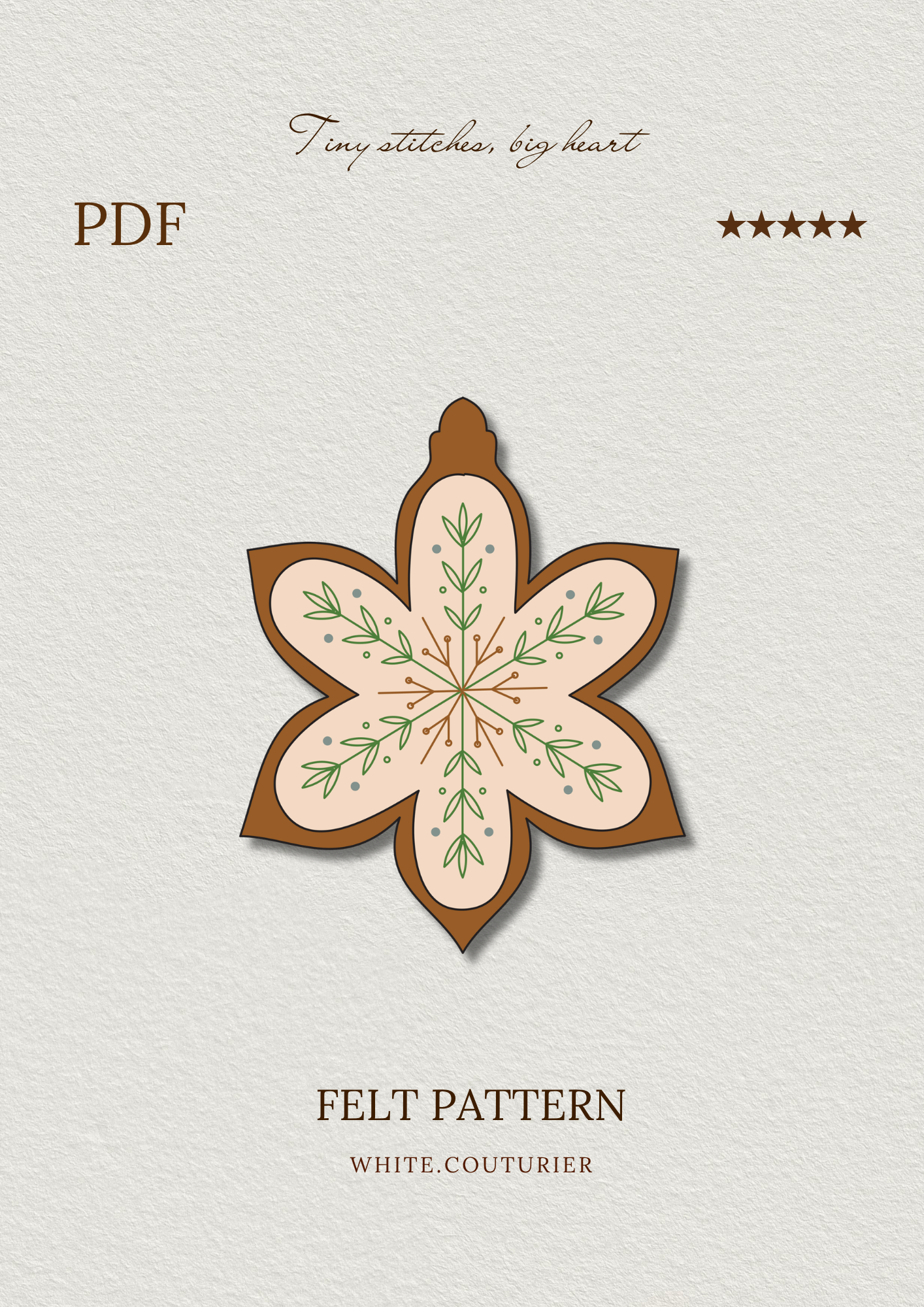 Christmas Star Felt Pattern