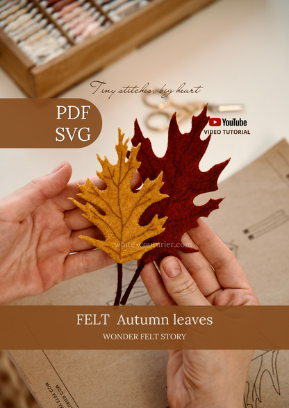 Oak Leaf Autumn Decor Sewing Pattern PDF SVG