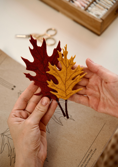 Oak Leaf Autumn Decor Sewing Pattern PDF SVG