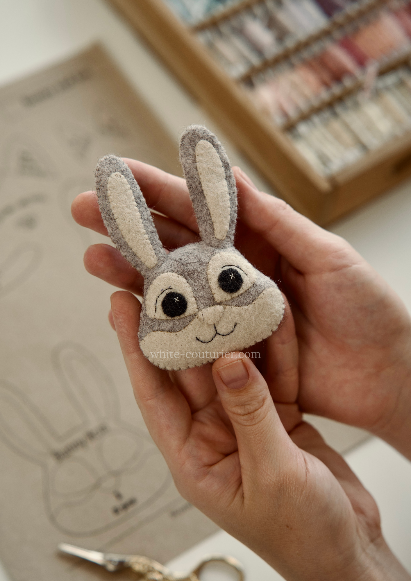 Felt Bunny Sewing Pattern PDF SVG