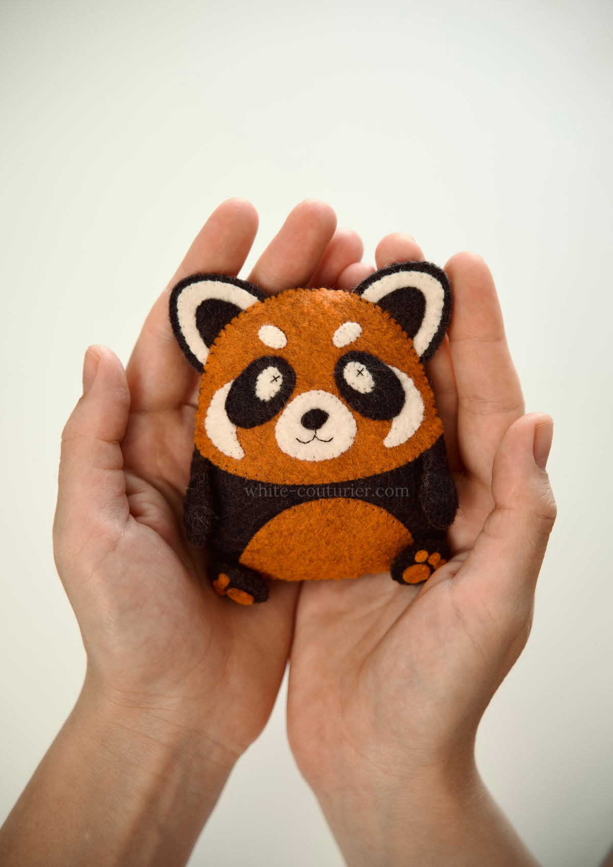Schlüsselanhänger Roter Panda Filzmuster
