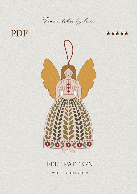 Felt Boho Angel Ornament
