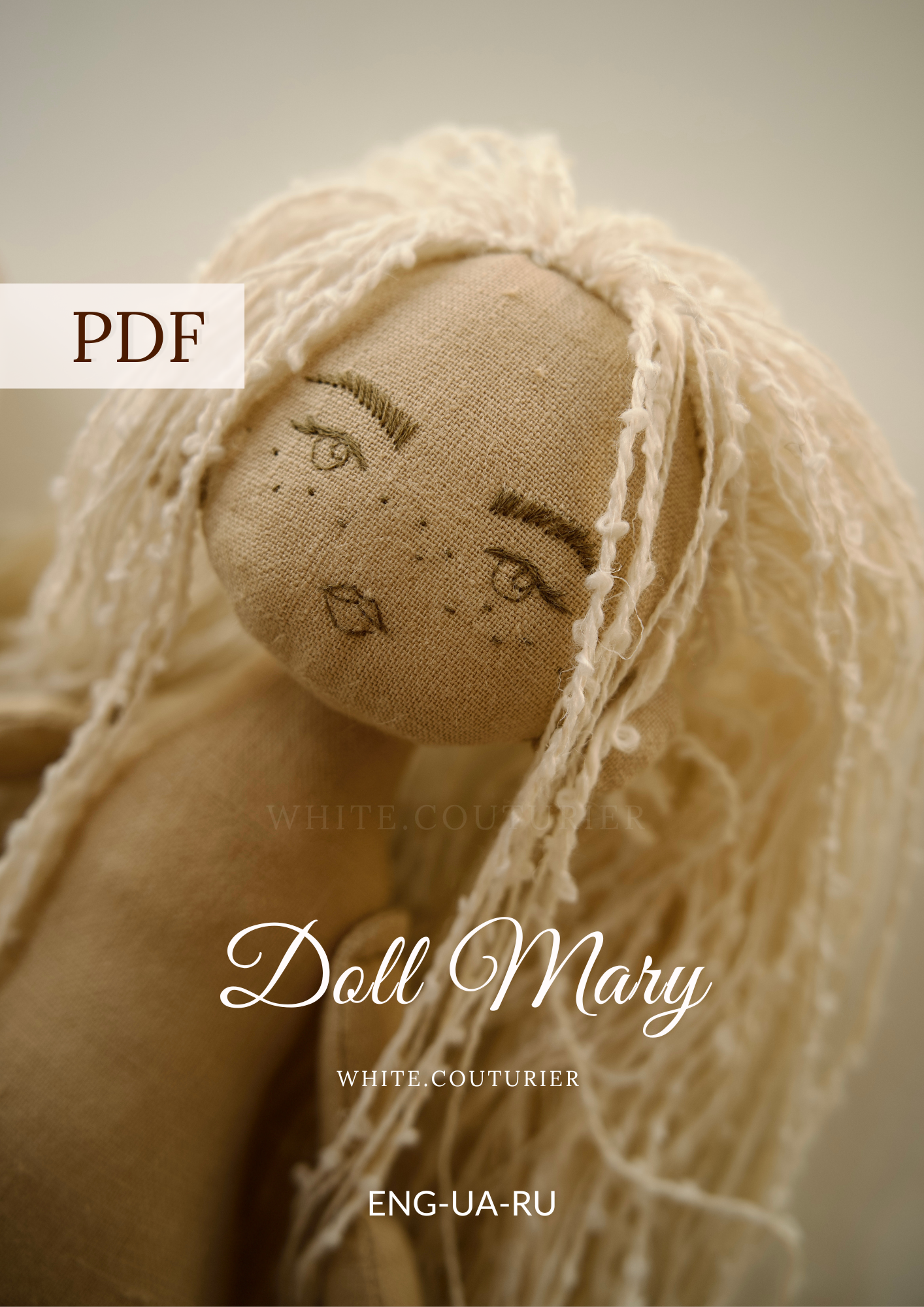 Doll Mary Sewing Pattern PDF with Outfit