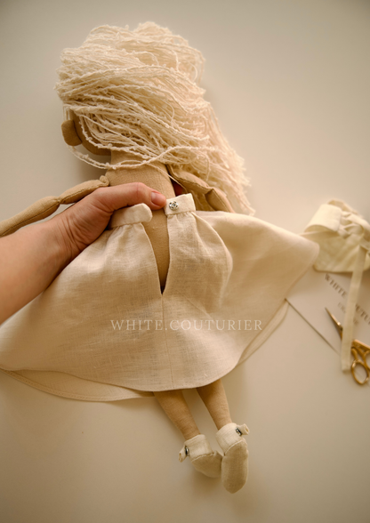 Doll Mary Sewing Pattern PDF with Outfit