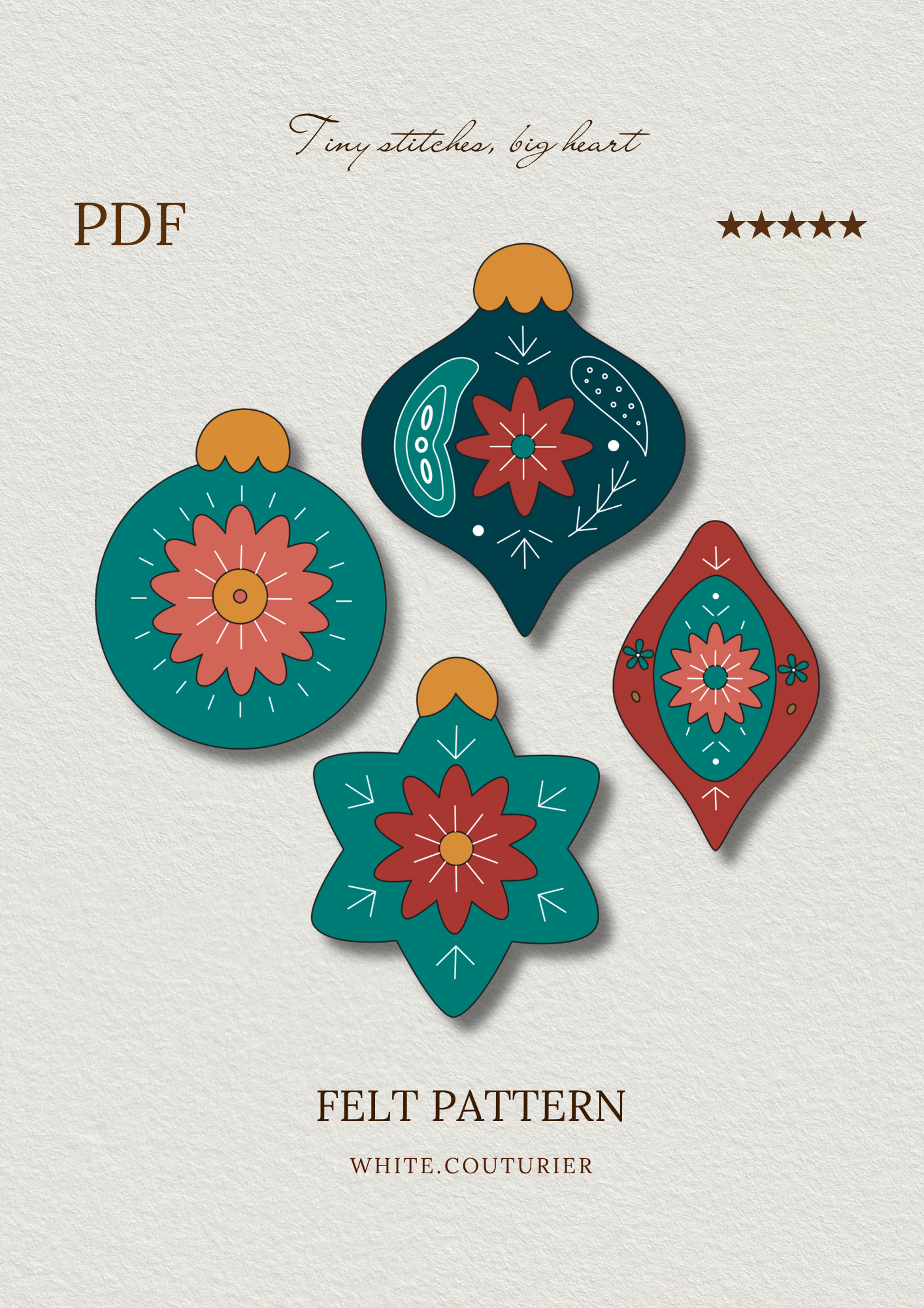 Felt Christmas Tree Ornaments