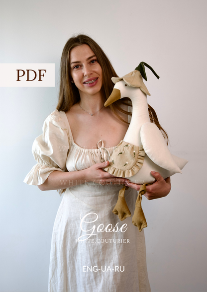 Goose with Floral Hat and Apron