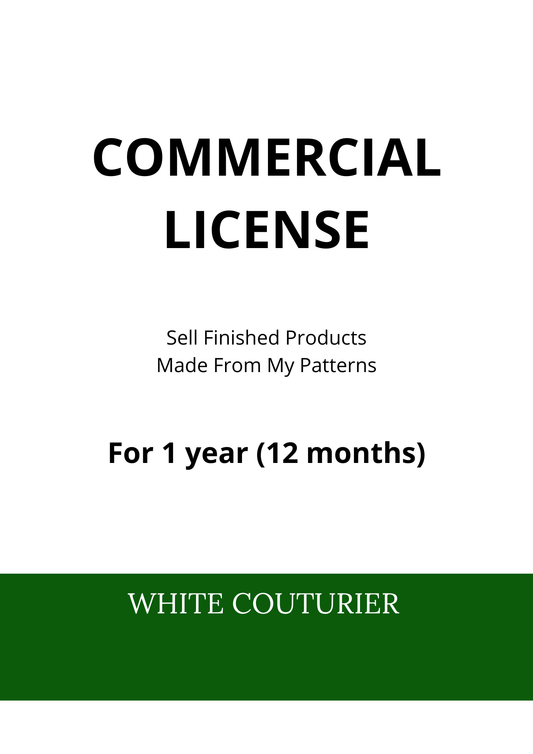 Commercial License — Sewing Patterns (1 Year)